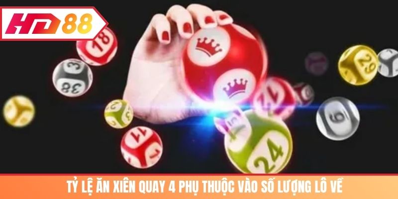 Tỷ lệ ăn xiên quay 4 phụ thuộc vào số lượng lô về